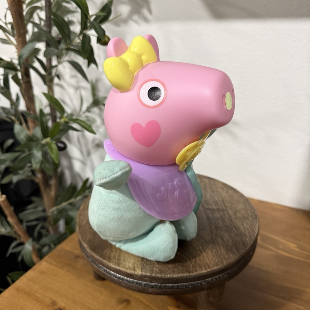 Peppa Pig Oinks & Snuggles Evie Baby Interactive Plush Doll 11" w/ Accessories - Picture 3 of 8